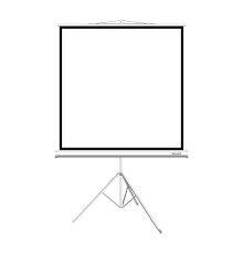 Экран на треноге Deluxe DLS-T244W (96"х96"), Ø - 136", Раб. поверхность 236х236 см., 1:1